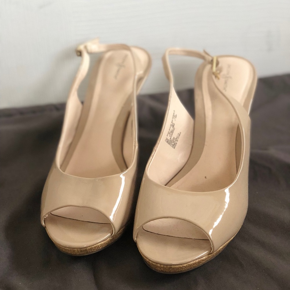 Jaclyn Smith Nude Peeptoe Heels